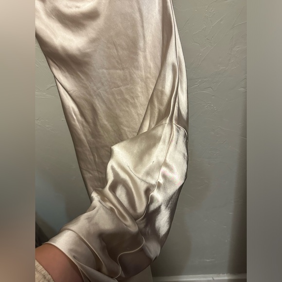 Selfie Leslie Well Versed Pleated Bust Front Split Dress - Champagne, medium - Picture 11 of 13